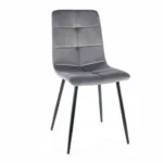 Krzesło tapicerowane welurowe IVO Velvet - szary Bluvel 14