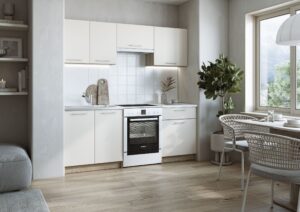 MARIJA 200 kuchnia zestaw korpus: dąb sonoma, fronty: waniliowe (7p=1kpl)